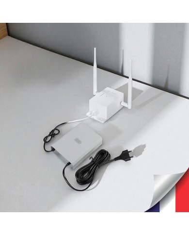 Routeur GSM industriel waterproof 3G/4G avec WiFi, Ethernet, 12V 1.5A et batterie de secours