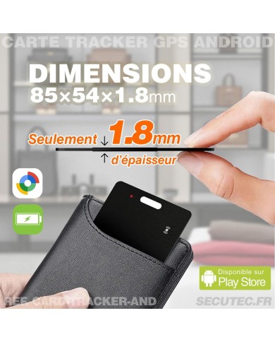 Carte de Suivi Ultra-Mince Compatible Android Localiser – Recharge Induction & Étanchéité IP68