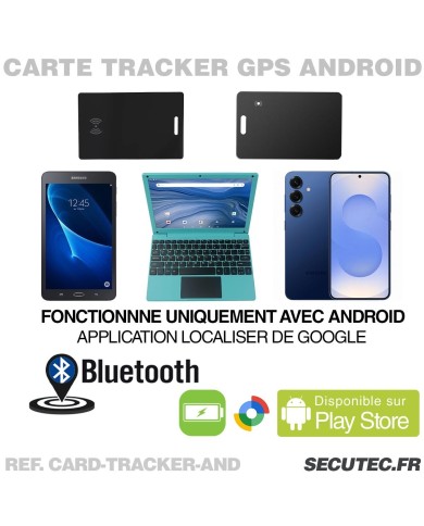 Carte de Suivi Ultra-Mince Compatible Android Localiser – Recharge Induction & Étanchéité IP68