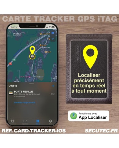 Carte de Suivi Ultra-Mince Compatible Apple Localiser – Recharge Induction & Étanchéité IP68