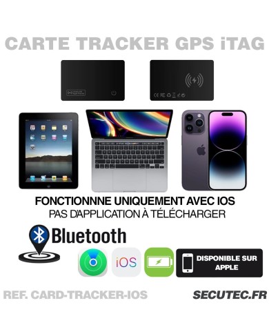 Carte de Suivi Ultra-Mince Compatible Apple Localiser – Recharge Induction & Étanchéité IP68