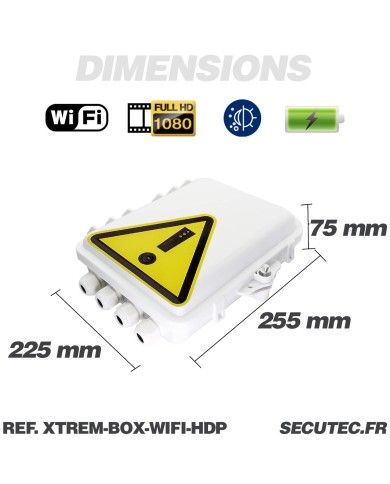 Caméra espion HD 1080P WiFi – Boîtier fibre factice, IR invisible, 128 Go