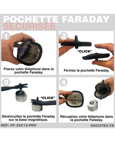 Pochette Faraday anti-ondes smartphone | Anti-vol magnétique école