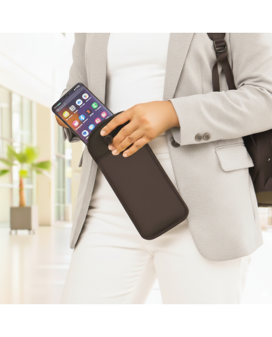 Pack de 30 Pochettes Faraday anti-ondes pour smartphones avec base de déverrouillage idéale écoles et établissements scolaires