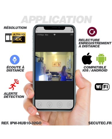 Hub multiprise USB caméra WiFi cachée  Détection mouvement & écoute à distance