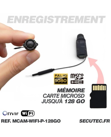 Micro caméra WiFi Full HD 1080P USB-C avec audio bidirectionnel