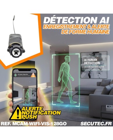 Micro caméra WiFi Full HD 1080P USB-C avec audio bidirectionnel