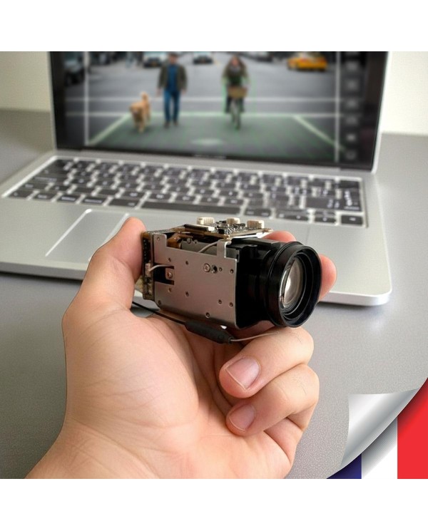 Mini Caméra vidéosurveillance WIFI 4K UHD 8MP Zoom 18X détection humaine AI accès à distance via iPhone Android et PC avec micro