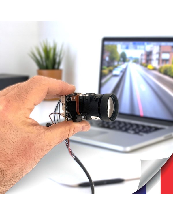 Mini caméra vidéosurveillance WIFI UHD 5Mpx Zoom 10X détection humaine AI accès à distance via iPhone Android et PC avec microSD