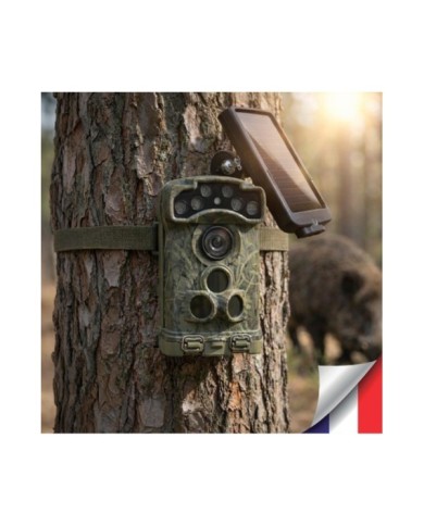 Caméra solaire de Surveillance - Trail Cam - 32 MP, Vidéo 3K UHD, Wi-Fi, Vision Nocturne Infra-Rouge - IP68 Outdoor