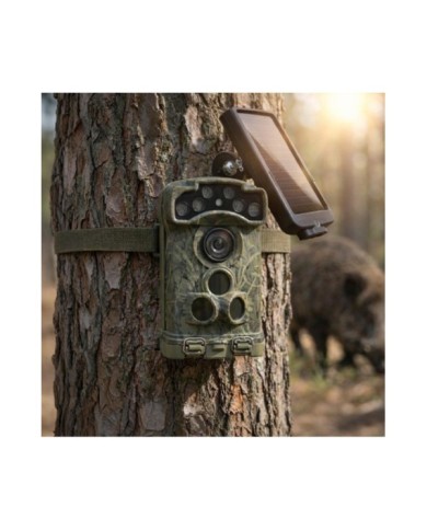 Caméra solaire de Surveillance - Trail Cam - 32 MP, Vidéo 3K UHD, Wi-Fi, Vision Nocturne Infra-Rouge - IP68 Outdoor