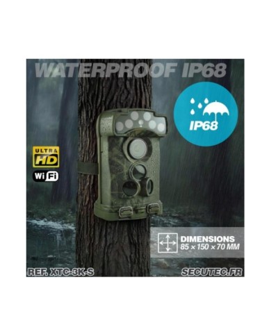 Caméra solaire de Surveillance - Trail Cam - 32 MP, Vidéo 3K UHD, Wi-Fi, Vision Nocturne Infra-Rouge - IP68 Outdoor