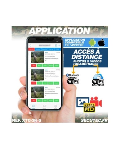 Caméra solaire de Surveillance - Trail Cam - 32 MP, Vidéo 3K UHD, Wi-Fi, Vision Nocturne Infra-Rouge - IP68 Outdoor