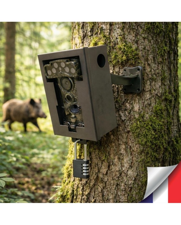 Caméra de Surveillance - Trail Cam - 32 MP, Vidéo 3K UHD, Wi-Fi, Vision Nocturne Infra-Rouge - IP68 Outdoor - box antivandal