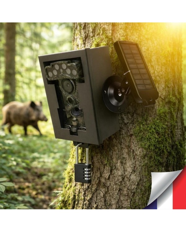 Caméra de Surveillance - Trail Cam - 32 MP, Vidéo 3K UHD, Wi-Fi, Vision Nocturne Infra-Rouge - IP68 Outdoor - box antivandal - s