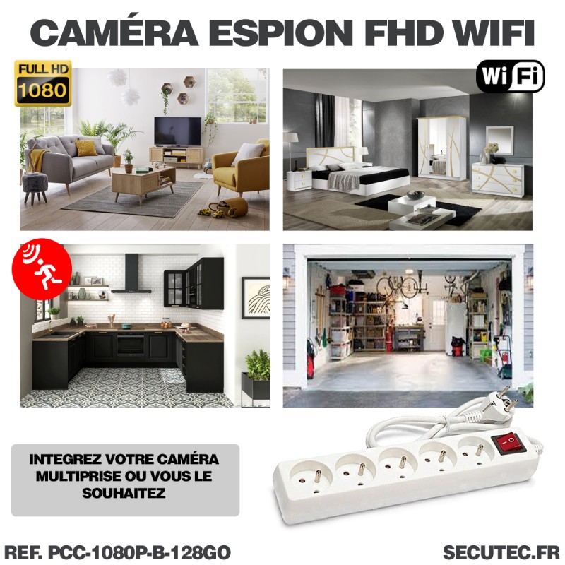 Multiprise Avec Micro Cam ra Cach e HD 1080P WiFi coute Distance 