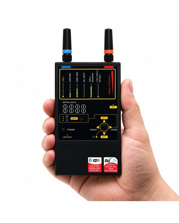 Détecteur de fréquences GSM : 2G 3G 4G LTE, WiFi, Bluetooth, Wi-Max, DECT