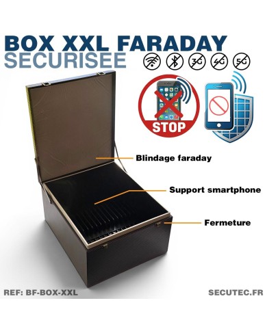 Boîte Faraday XXL Anti-Ondes pour Smartphone et Tablette | Protection RFID GSM WiFi GPS