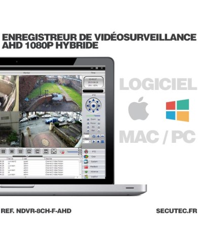 Enregistreur de vidéosurveillance AHD 1080P 8/16 voies hybride 1 To