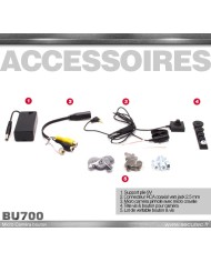 Micro caméra filaire 700 lignes 0.005 lux avec embout bouton et vis