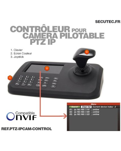 Contrôleur pour caméra IP pilotable PTZ