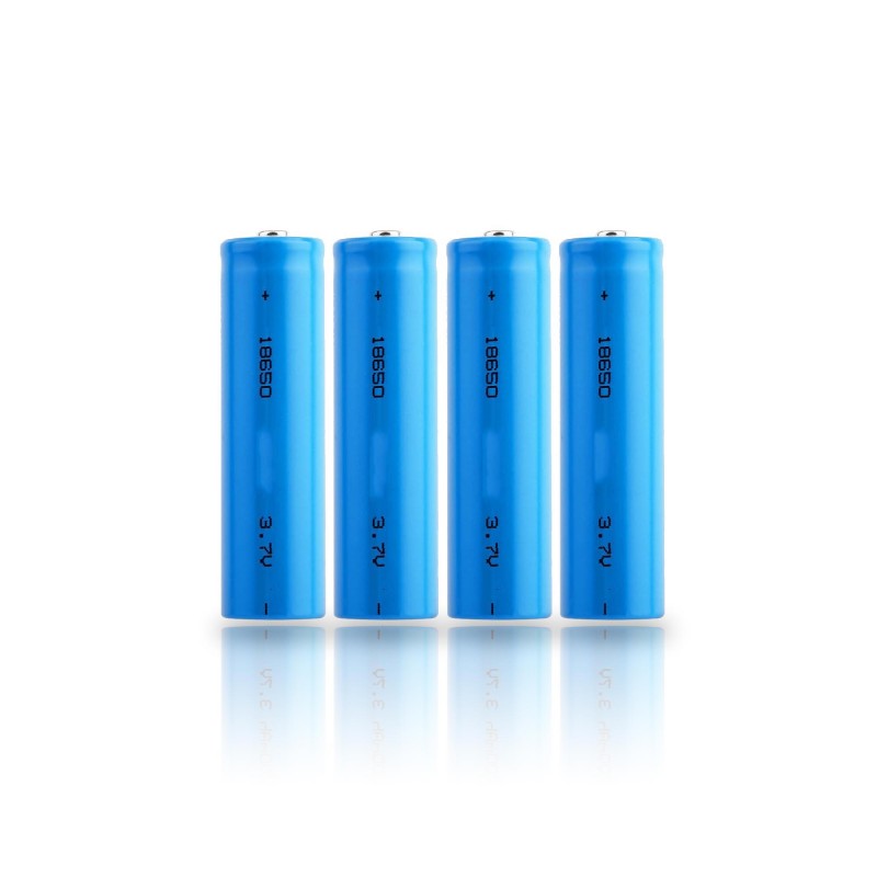 Pack de 4 batteries 3.7V rechargeable lithium-ion type 18650 capacité 3200  mAh basse température