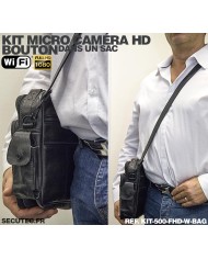 Sac bandoulière caméra cachée Wi-Fi FHD 1080P avec micro enregistreur