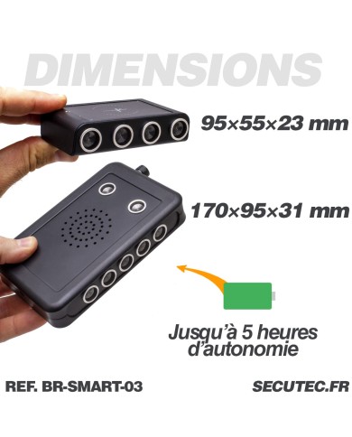 Brouilleur de microphone à ultrasons et acoustique portable autonome avec transducteur à ultrason déporté