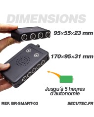 Brouilleur de microphone à ultrasons et acoustique portable autonome avec transducteur à ultrason déporté