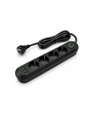 Multiprise noire avec micro caméra cachée UHD WiFi écoute à distance détection de mouvement et carte mémoire 128Go inclus