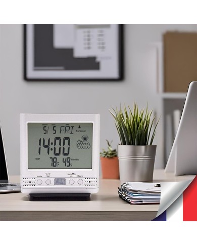 Thermomètre Horloge caméra cachée HD 1080P longue autonomie