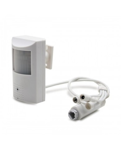 Détecteur de présence avec micro caméra IP POE WIFI accès à distance via iPhone Android enregistrement Ultra HD 5MP sur micro SD