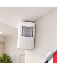 Détecteur de présence avec micro caméra IP POE WIFI accès à distance via iPhone Android enregistrement Ultra HD 5MP sur micro SD