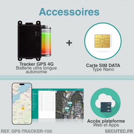 Zeerkeer 4G Traceur GPS Voiture Avec Micro Aimant Int&eacute;gr&eacute; Fixation