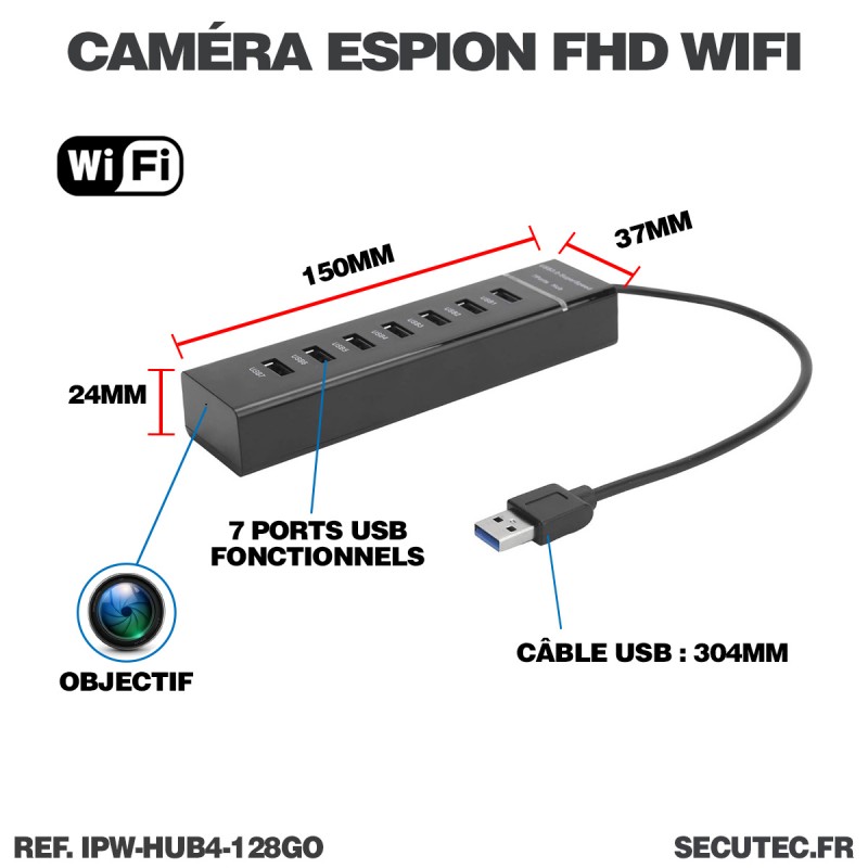 Caméra Espion WiFi 1080P TotalCadeau Mini – Détection Mouvement