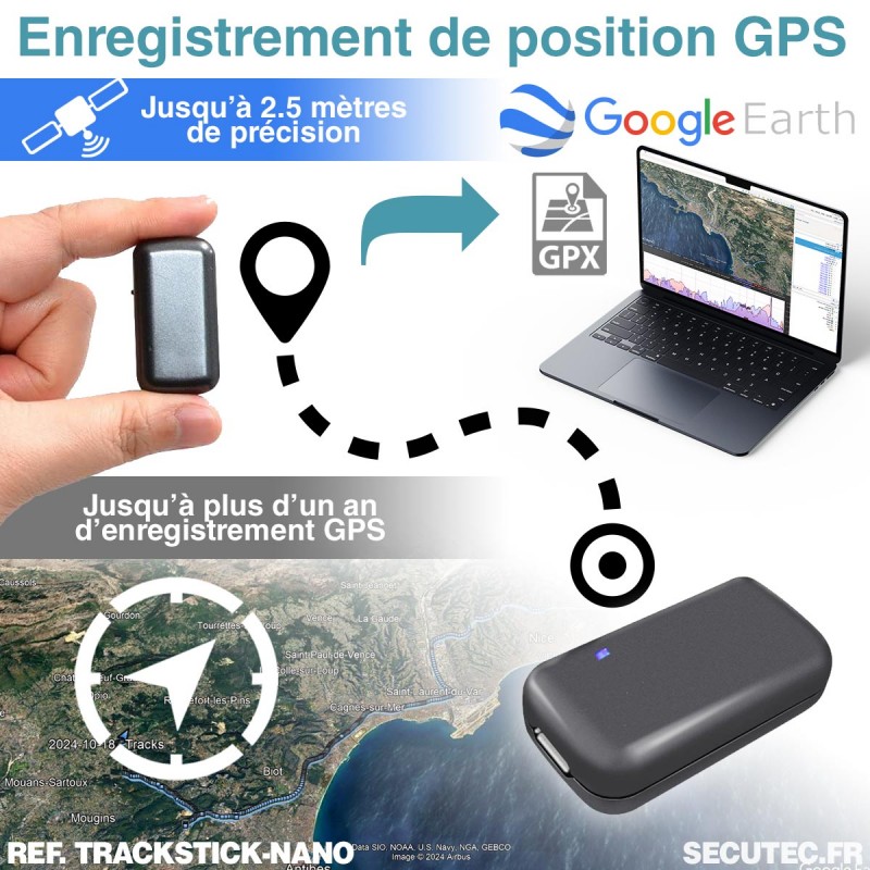 Mini GPS Data Logger longue autonomie - Compact, précis, léger