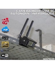 Caméra IP GSM 4G WiFi UHD 5 Mpx waterproof Infrarouge accès à distance via iPhone Android et PC