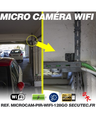 Micro caméra espion WiFi HD 1080P longue autonomie détection IR invisible