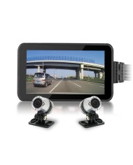 Enregistreur de conduite auto moto avec double caméra HD 1080P GPS