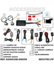 Enregistreur de conduite auto moto avec double caméra HD 1080P GPS