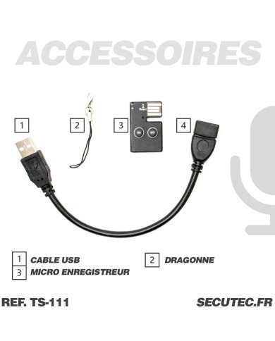 Nano enregistreur audio professionnel haute sensibilité longue autonomie