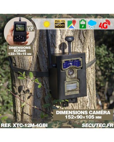 Caméra de chasse HD 1080P IR invisible GPS GSM 4G alerte envoi photo