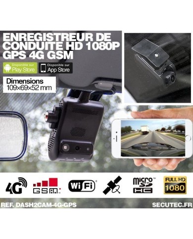 Enregistreur de conduite double caméra HD 1080P avec enregistreur GPS et transmission 3G GSM sur smartphone & PC