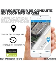 Enregistreur de conduite double caméra HD 1080P avec enregistreur GPS et transmission 3G GSM sur smartphone & PC