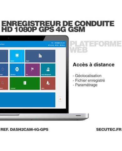 Enregistreur de conduite double caméra HD 1080P avec enregistreur GPS et transmission 3G GSM sur smartphone & PC