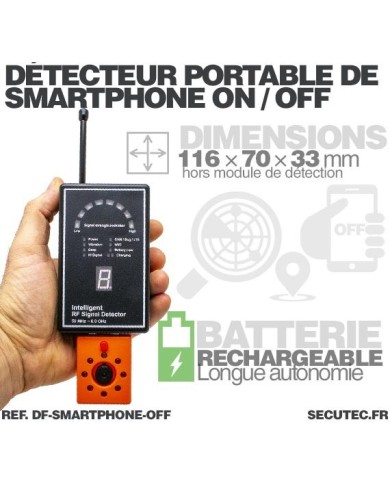 Détecteur portable de smartphone allumé ou éteint