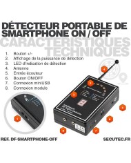 Détecteur portable de smartphone allumé ou éteint