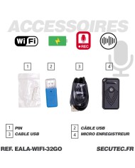 Mini enregistreur audio WiFi longue autonomie détection de bruit écoute à distance mémoire 32 Go