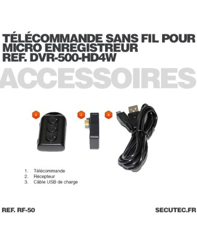 Télécommande Sans fil pour micro enregistreur réf.DVRW-500N-PRO