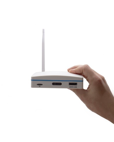 Kit 2 caméra WiFi enregistrement ultra HD 2K à la détection humaine et visage avec alerte sur smartphone